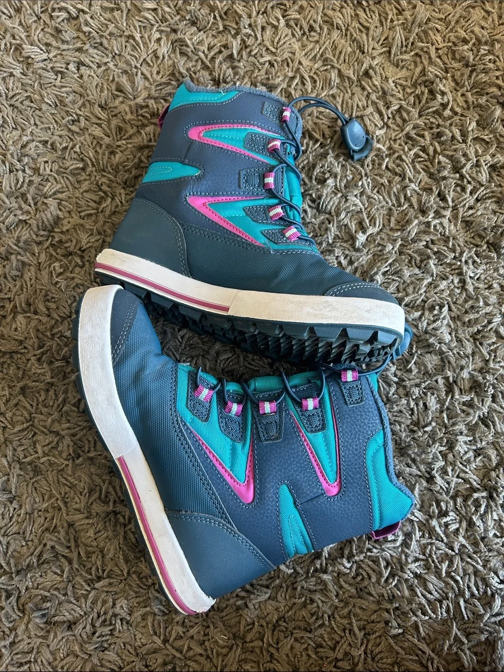 Merrell Snow Bank 3.0 Waterproof Snow Boots Kids Size 13M Blue Pink